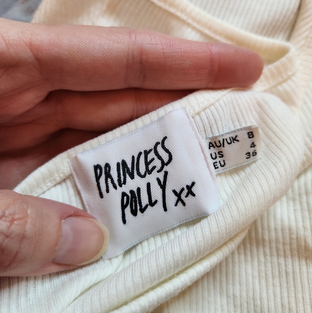 Princess Polly White Deadly Snake Halter Top Size 4 - Picture 6 of 6